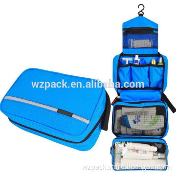 New Arrival Hot Design Custom Hanging Travel Foldable Waterproof Plain Makeup Case Toiletry Pouch Cosmetic Wash Bag WZ-256